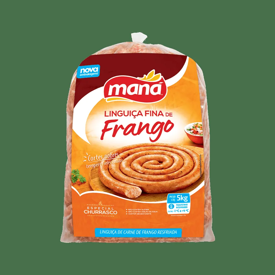 Linguiça Fina de Carne de Frango Resfriado 5kg