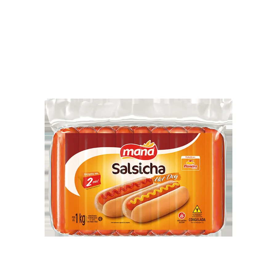 Salsicha Hot Dog Congelado 1kg
